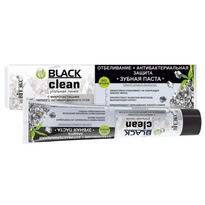 Black clean Zubná pasta Zubná pasta s aktívnym uhlím a iónmi striebra, 85ml