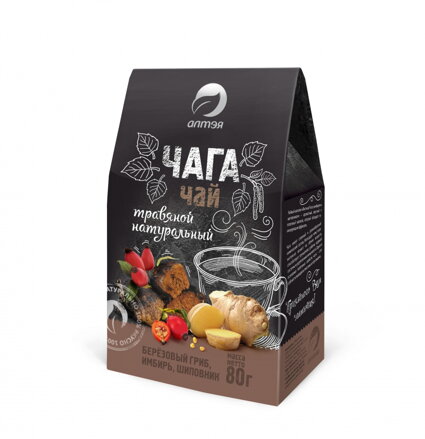 ALTAIBIO Bylinný čaj - zmes ČAGA, ZÁZVOR, ŠÍPKY 80G