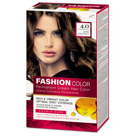 4.0 RUBELLA FASHION COLOR Dlho trvajúca Farba na vlasy TMAVÝ GAŠTAN 505015ml
