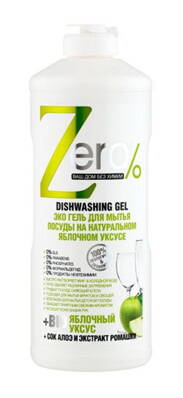 Zero ECO gél na umývanie riadu - bio jablčný ocot  aloe šťava  výťažok z harmančeka