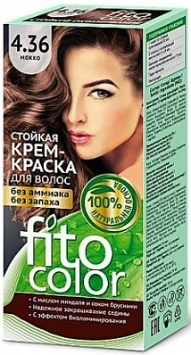 4.36 FitoColor Dlho trvajúca Krémová – Farba na vlasy Mokka 50/25x2/15-115ml