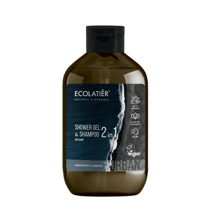 ECOLATIER - URBAN SPORT Sprchový gél a Šampón 2v1 GRAPEFRUIT a VERBENA 600 ml