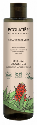 ECOLATIER micelárny sprchový gél s ALOE VERA „intenzívna hydratácia“ 350ml