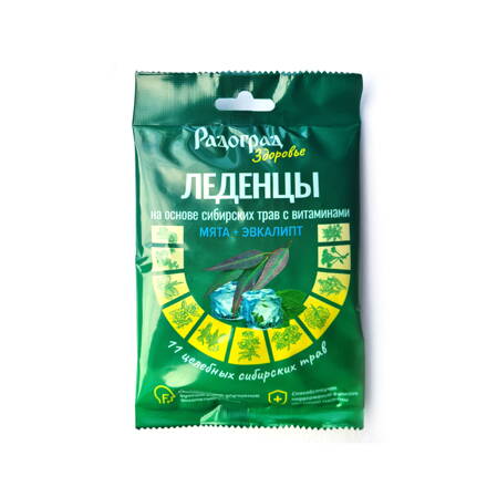 RADOGRAD 11 BYLÍN karamelové cukríky na hrdlo MäTA a EUKALYPTUS 15 ks