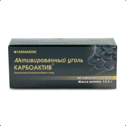 Farmakom - Aktívne uhlie 50 x 0,25g
