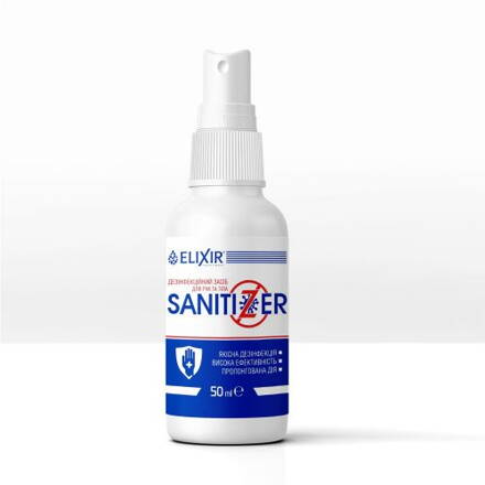 Eliksir - SANITIZER dezinfekčný gél v spreji na telo a ruky 50 ml