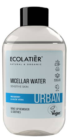 ECOLATIER Micelárna voda na odstraňovanie mejkapu MORUŠA a ALOE VERA 400 ml