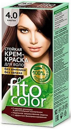 4.0 FitoColor Dlho trvajúca Krémová – Farba na vlasy gaštanová 50/25x2/15-115ml 