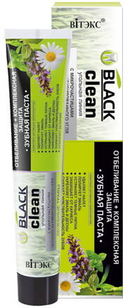 BLACK CLEAN - Zubná pasta s liečivými bylinkami, 85 g.